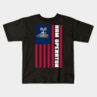 HAM RADIO OPERATOR: Ham Operator American Flag Kids T-Shirt